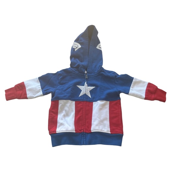Marvel Captain American Jacket Size 12 M - Picture 1 of 9